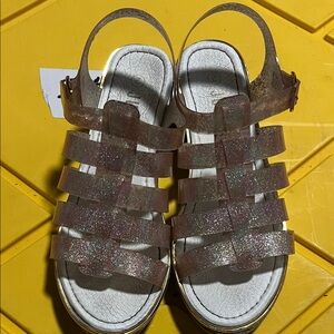 Justice Glittery Pink Kids Sandals